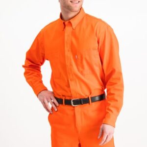 CAMISOLA GABARDINA 100% ALGODON NARANJA